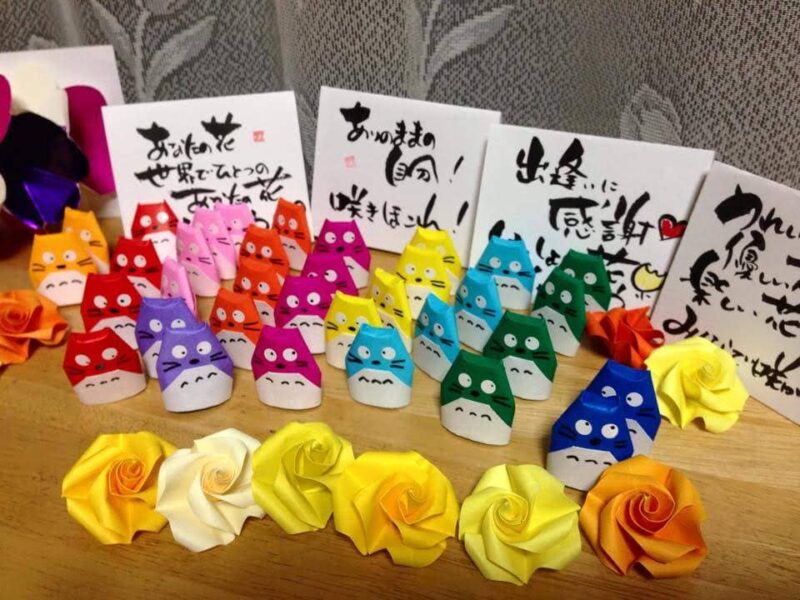 折り紙トトロの指人形