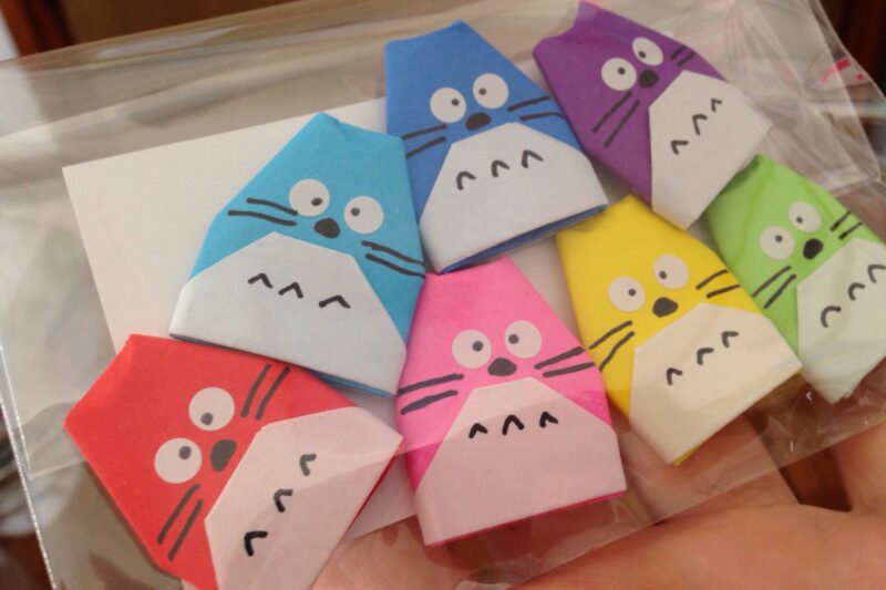 折り紙トトロの指人形