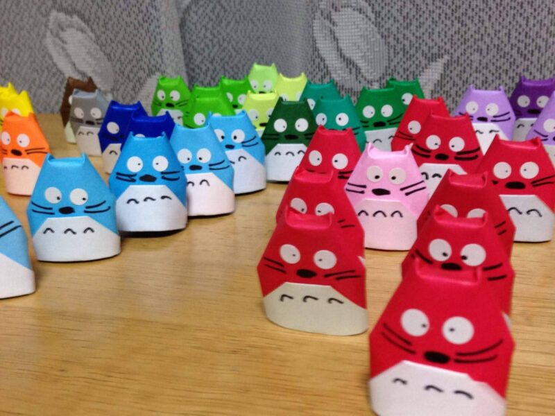 折り紙トトロの指人形